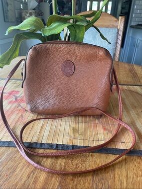 Mark Cross Classic Brown Leather Crossbody Bag - Made in Italy